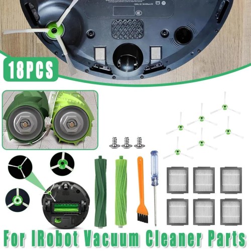 18pcs sweeper replacement parts main brush dust bag filter side brush accessory