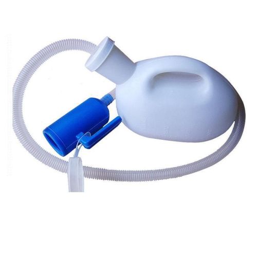 2000ml portable male urinal bottle with 1.2m tube for car camping travel outdoor use white
