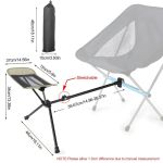 portable folding chair footrest khaki