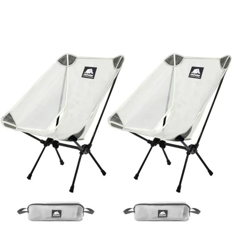 2pcs outdoor moon chairs white