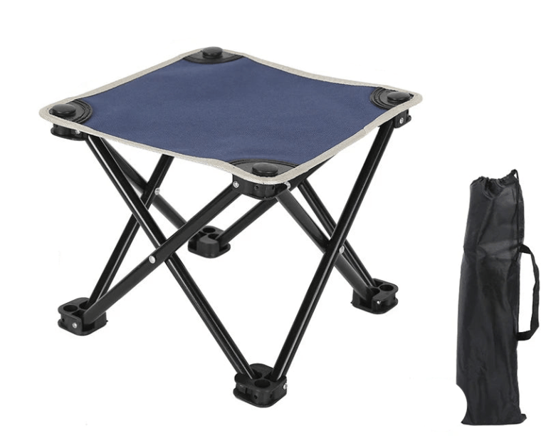 collapsible mini folding stool blue