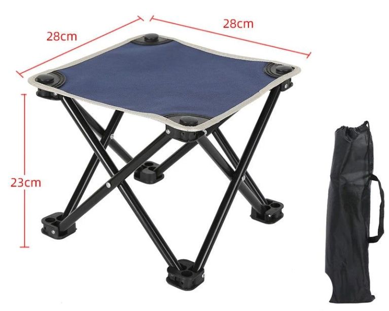 collapsible mini folding stool blue