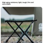 ultra light folding camping stool black