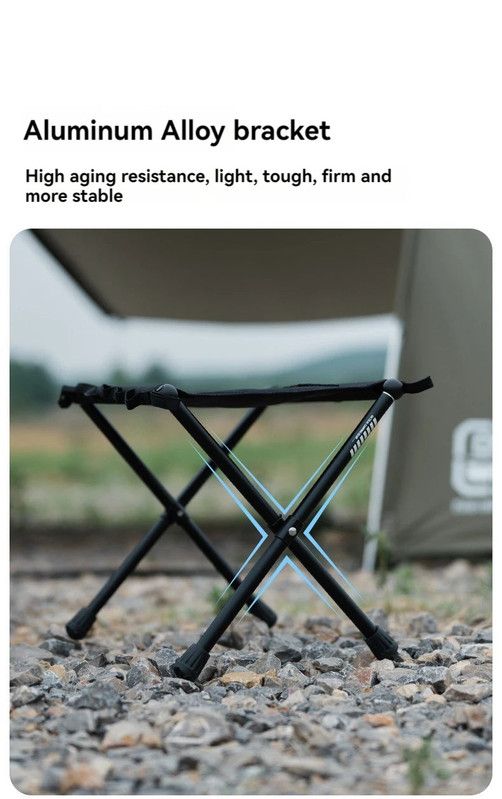 ultra light folding camping stool black
