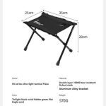 ultra light folding camping stool black