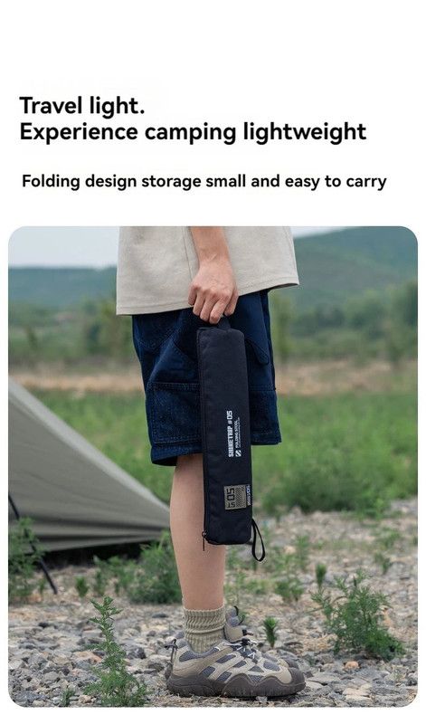 ultra light folding camping stool black