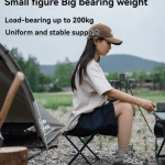 ultra light folding camping stool black