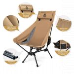 portable high back camping chair khaki
