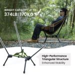 portable high back camping chair khaki