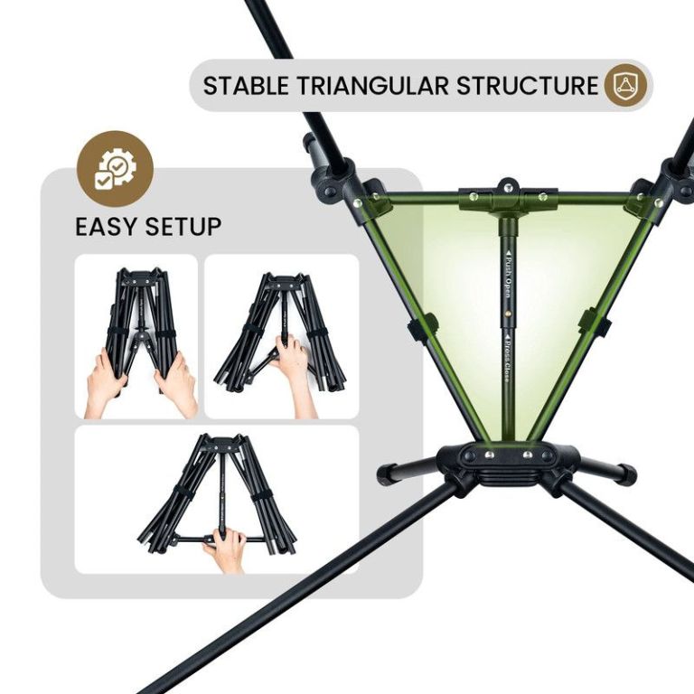 portable high back camping chair khaki