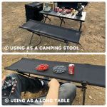 folding double camping stool black