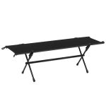folding double camping stool black