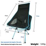 ultra light folding camping chair blue