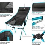 ultra light folding camping chair blue