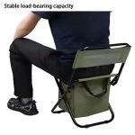 folding camping chair with carry bag green