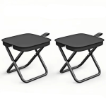 2pcs portable folding backpack stools black 2pcs portable folding backpack stools black