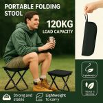 2pcs portable folding backpack stools black 2pcs portable folding backpack stools black
