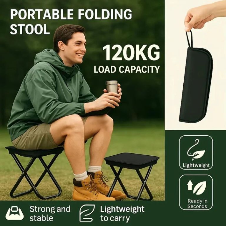 2pcs portable folding backpack stools black 2pcs portable folding backpack stools black