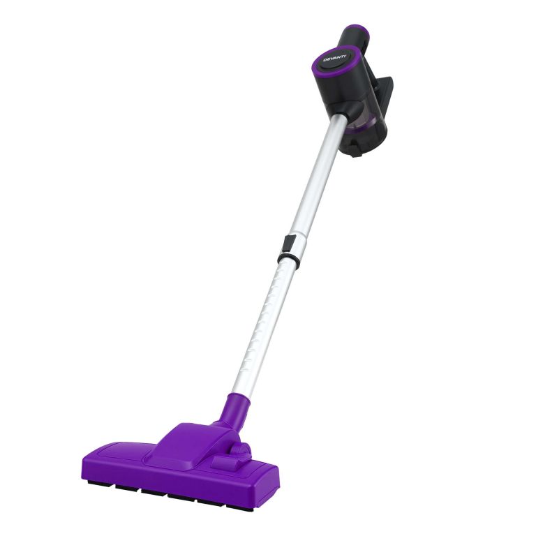 devanti 3 in 1 corded stick vacuum cleaner, 16000pa strong suction, purple