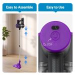 devanti 3 in 1 corded stick vacuum cleaner, 16000pa strong suction, purple
