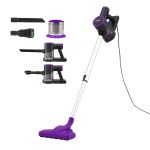 devanti 3 in 1 corded stick vacuum cleaner, 16000pa strong suction, purple