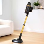 devanti 30000pa cordless stick vacuum cleaner 4 in 1 handheld vac, gold