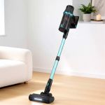 devanti 30000pa cordless stick vacuum cleaner 4 in 1 handheld vac, green