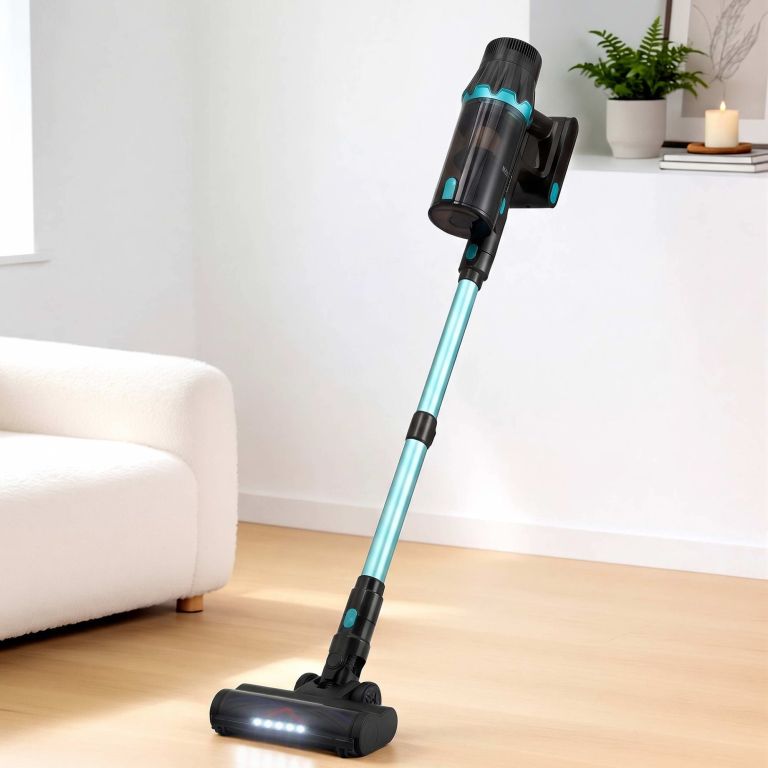 devanti 30000pa cordless stick vacuum cleaner 4 in 1 handheld vac, green