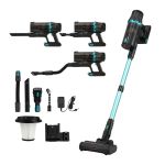 devanti 30000pa cordless stick vacuum cleaner 4 in 1 handheld vac, green