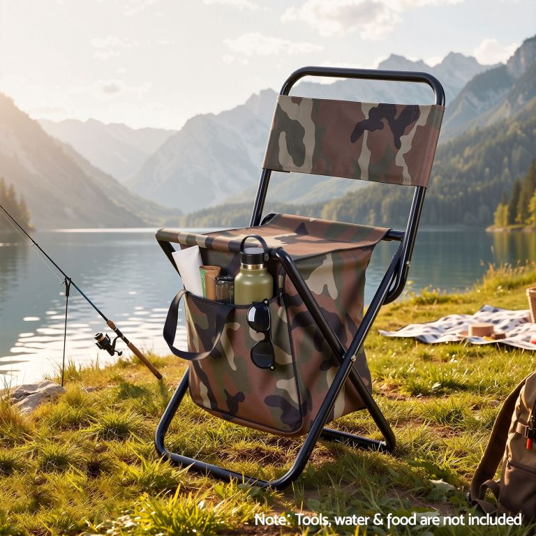 weisshorn camping chair storage bag foldable 600d oxford iron camo 60cm