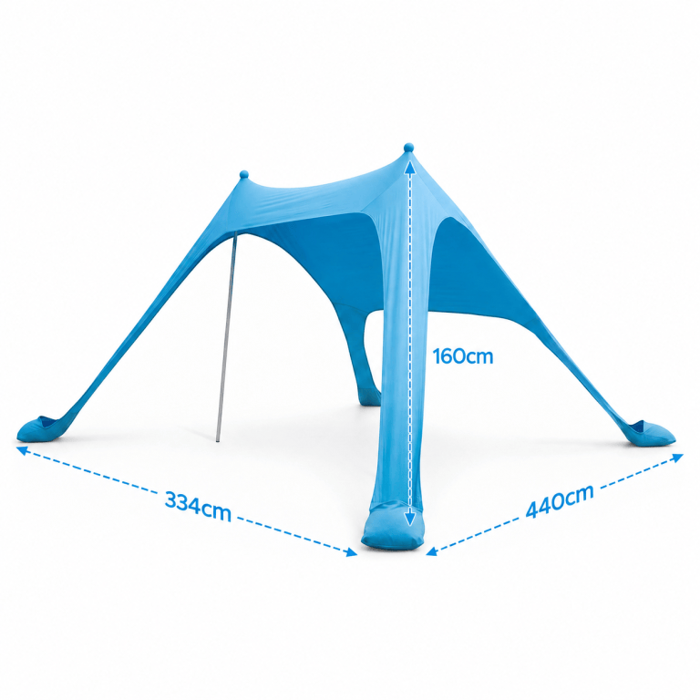 weisshorn camping tent beach tent canopy sun shelter portable blue