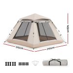 weisshorn camping tent family shelter 210d oxford fabric awning 210cm khaki weisshorn camping tent family shelter 210d oxford fabric awning 210cm khaki