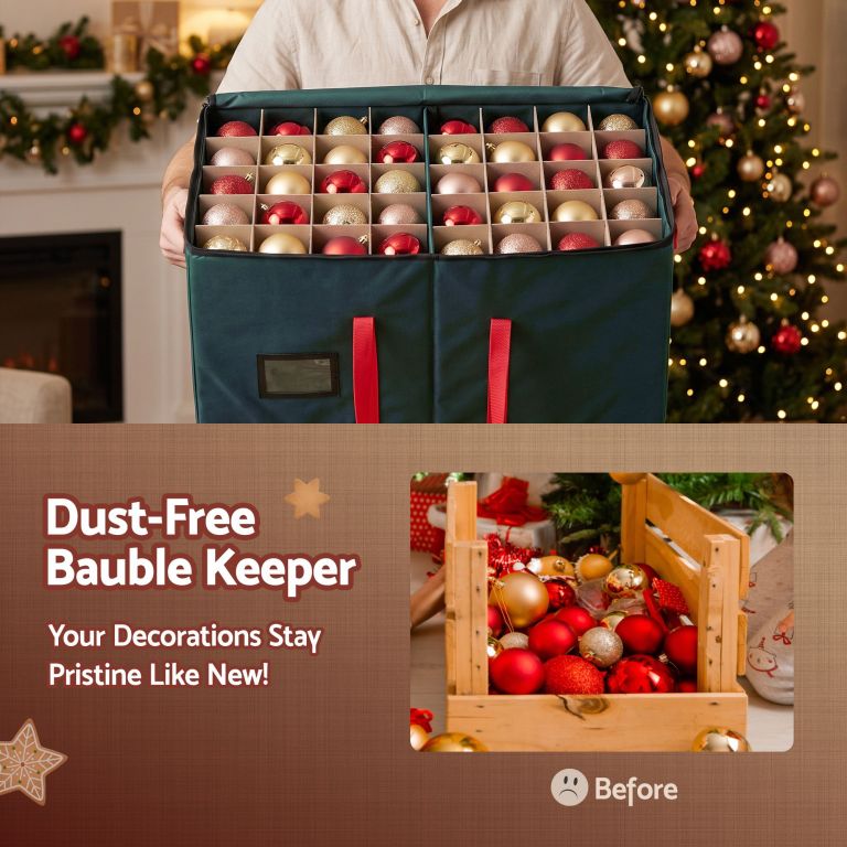 jingle jollys christmas baubles storage box 128 slots decor ornaments container jingle jollys christmas baubles storage box 128 slots decor ornaments container