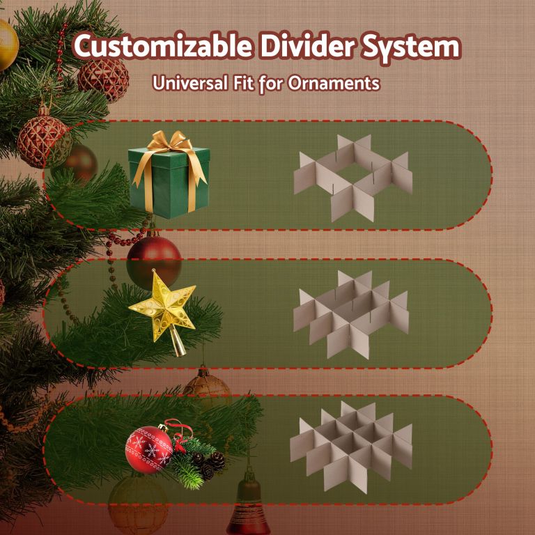 jingle jollys christmas baubles storage box 128 slots decor ornaments container jingle jollys christmas baubles storage box 128 slots decor ornaments container