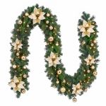 jingle jollys 2.7m christmas garland 8 mode leds timing 200 tips flowers balls jingle jollys 2.7m christmas garland 8 mode leds timing 200 tips flowers balls