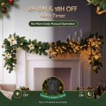 jingle jollys 2.7m christmas garland 8 mode leds timing 200 tips flowers balls jingle jollys 2.7m christmas garland 8 mode leds timing 200 tips flowers balls