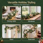 jingle jollys 2.7m christmas garland 8 mode leds timing 200 tips flowers balls jingle jollys 2.7m christmas garland 8 mode leds timing 200 tips flowers balls