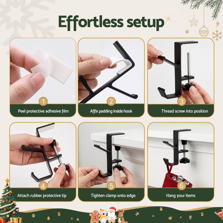 jingle jollys christmas garland hangers x4 stocking hooks wreath 2 in 1 no drill jingle jollys christmas garland hangers x4 stocking hooks wreath 2 in 1 no drill
