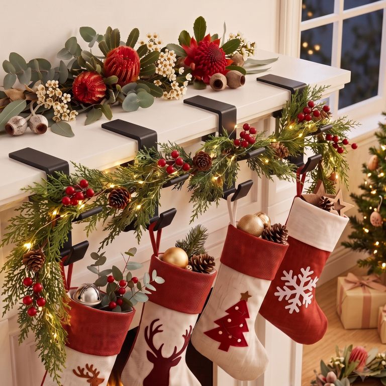 jingle jollys christmas garland hangers x4 stocking hooks wreath 2 in 1 no drill jingle jollys christmas garland hangers x4 stocking hooks wreath 2 in 1 no drill