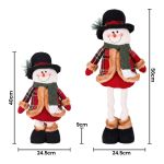 jingle jollys christmas snowman ornament 40 56cm telescopic tabletop decoration doll, adjustable length for tabletop, window, mantel, indoor holiday decor