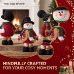 jingle jollys christmas snowman ornament 40 56cm telescopic tabletop decoration doll, adjustable length for tabletop, window, mantel, indoor holiday decor