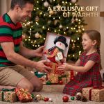jingle jollys christmas snowman ornament 40 56cm telescopic tabletop decoration doll, adjustable length for tabletop, window, mantel, indoor holiday decor