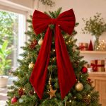 jingle jollys red velvet christmas bows tree decorations xmas ornaments