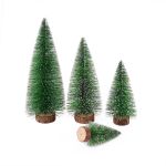 jingle jollys christmas table decoration 4pcs mini tree set frosted party decor