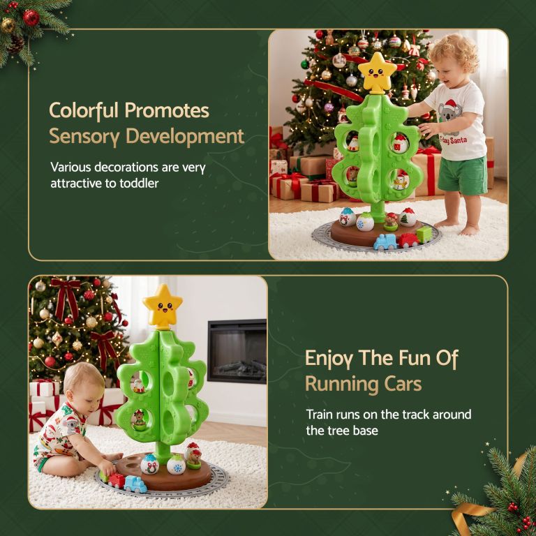 jingle jollys toddler first christmas tree mini xmas tree toy set with train