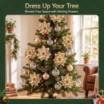 jingle jollys 10pcs christmas tree flower set garland wreath poinsettia decorations jingle jollys 10pcs christmas tree flower set garland wreath poinsettia decorations