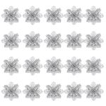 jingle jollys 20pcs christmas tree flower set garland wreath poinsettia decorations