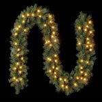 jingle jollys 2.7m christmas garland 8 mode led lights timing 200tips xmas decor