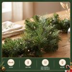 jingle jollys 2.7m christmas garland 8 mode led lights timing 200tips xmas decor