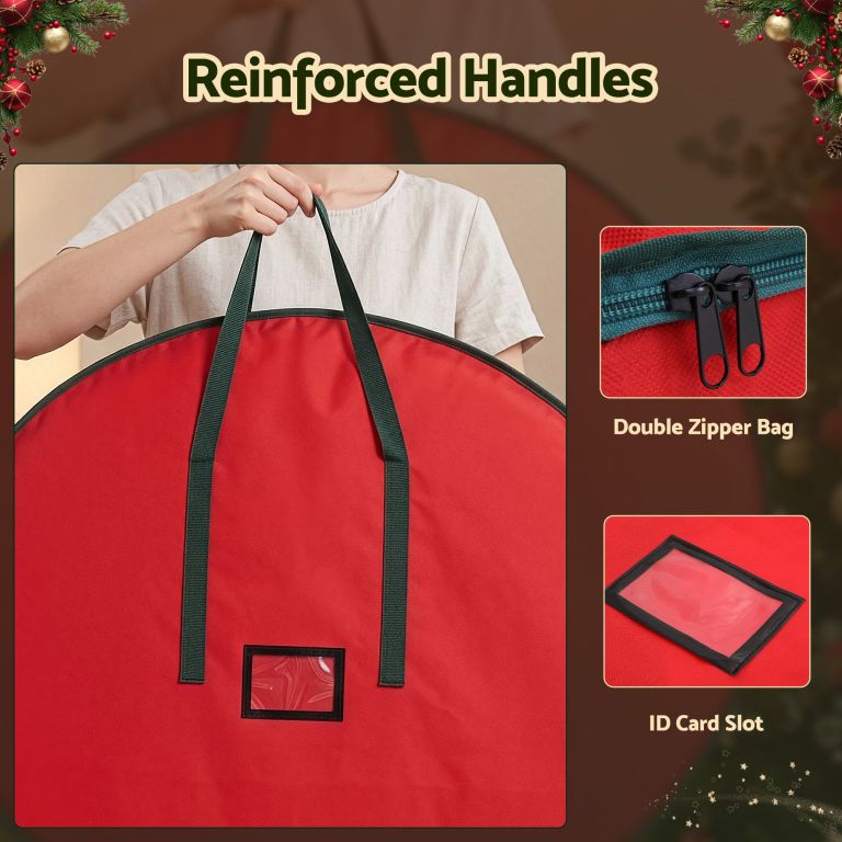 jingle jollys christmas garland wreath storage bag baubles ornaments container